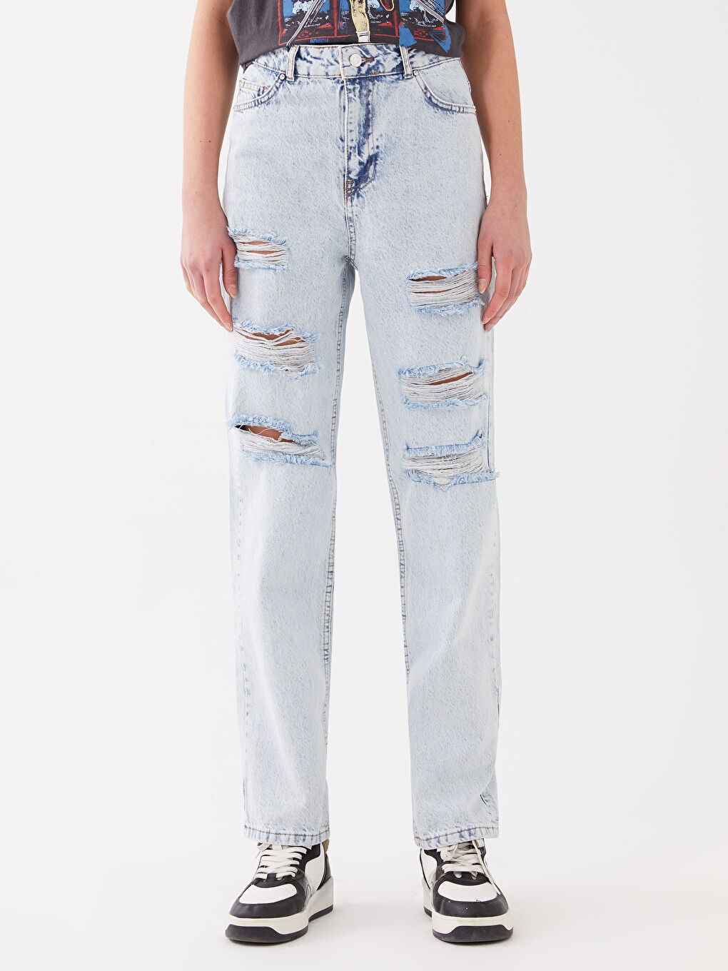 High Waist Slim Fit Women's Jeans-2