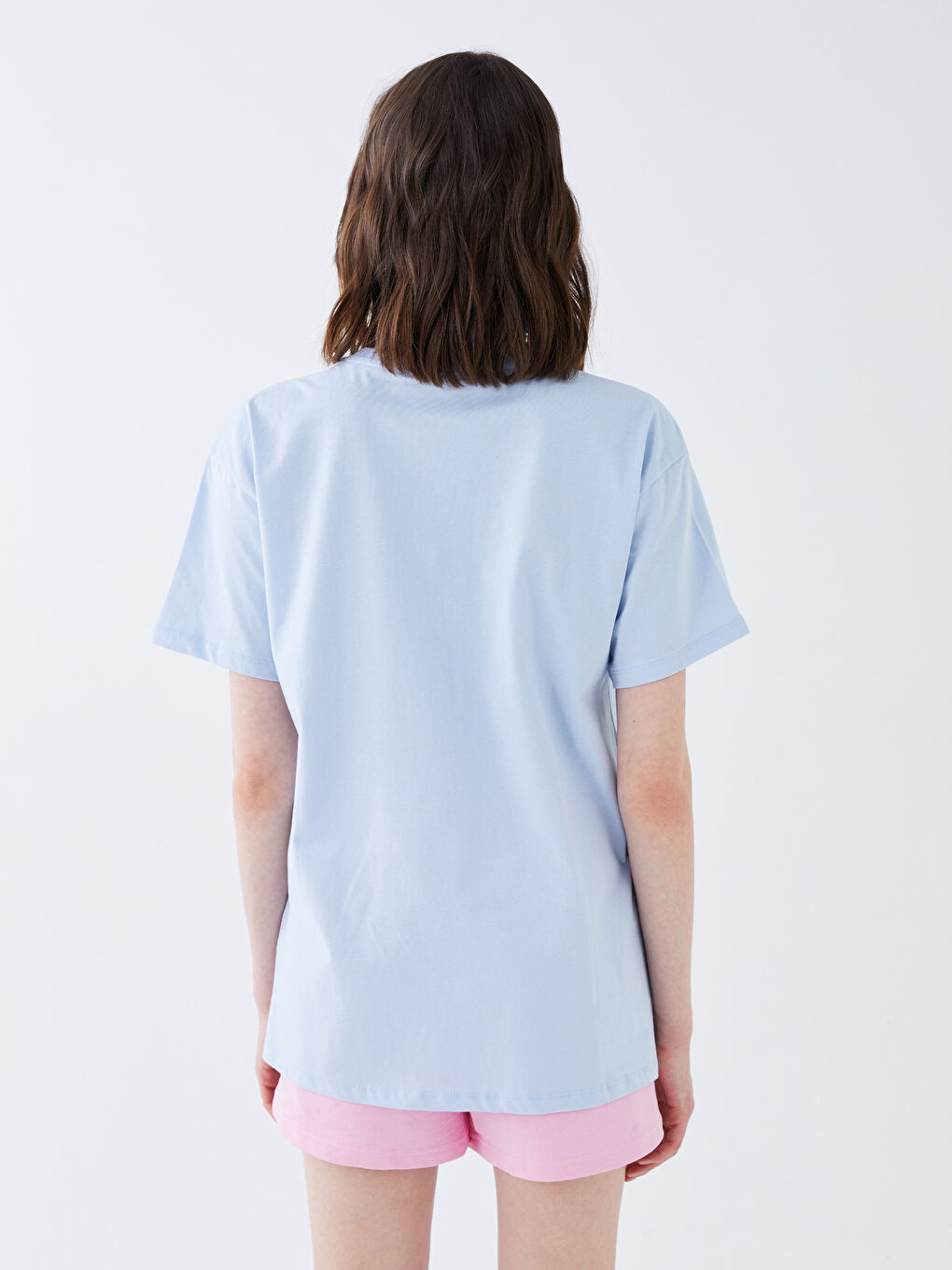 T-shirt à manches courtes imprimé à col rond pour Femmes-4