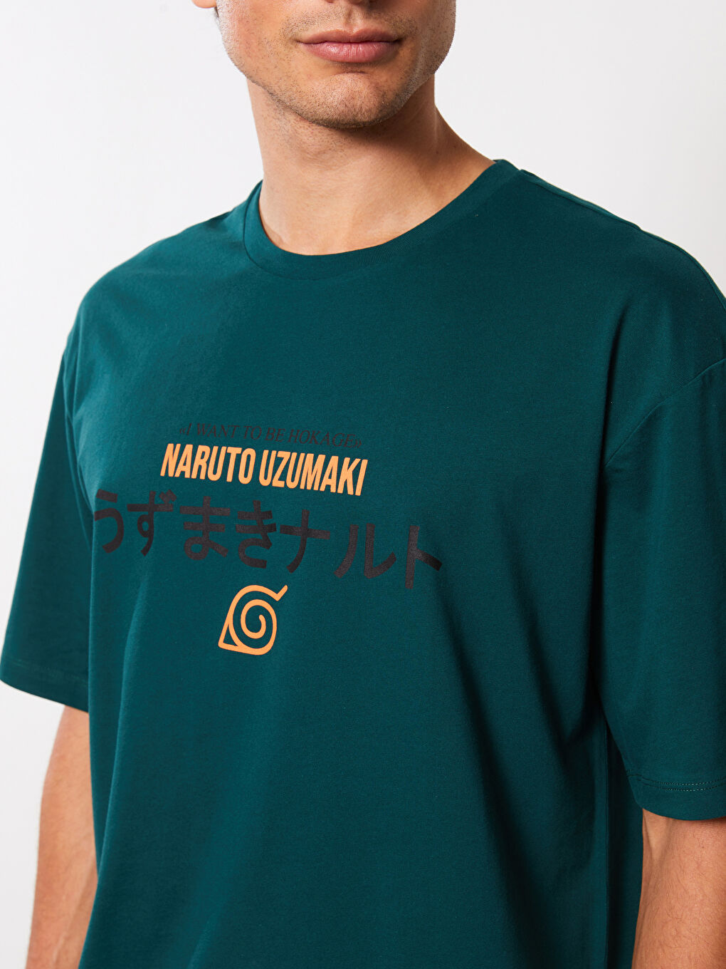 XSIDE Rundhalsausschnitt Kurzarm Naruto Bedrucktes Jersey T-Shirt für Herren -S3EP67Z8-SW0