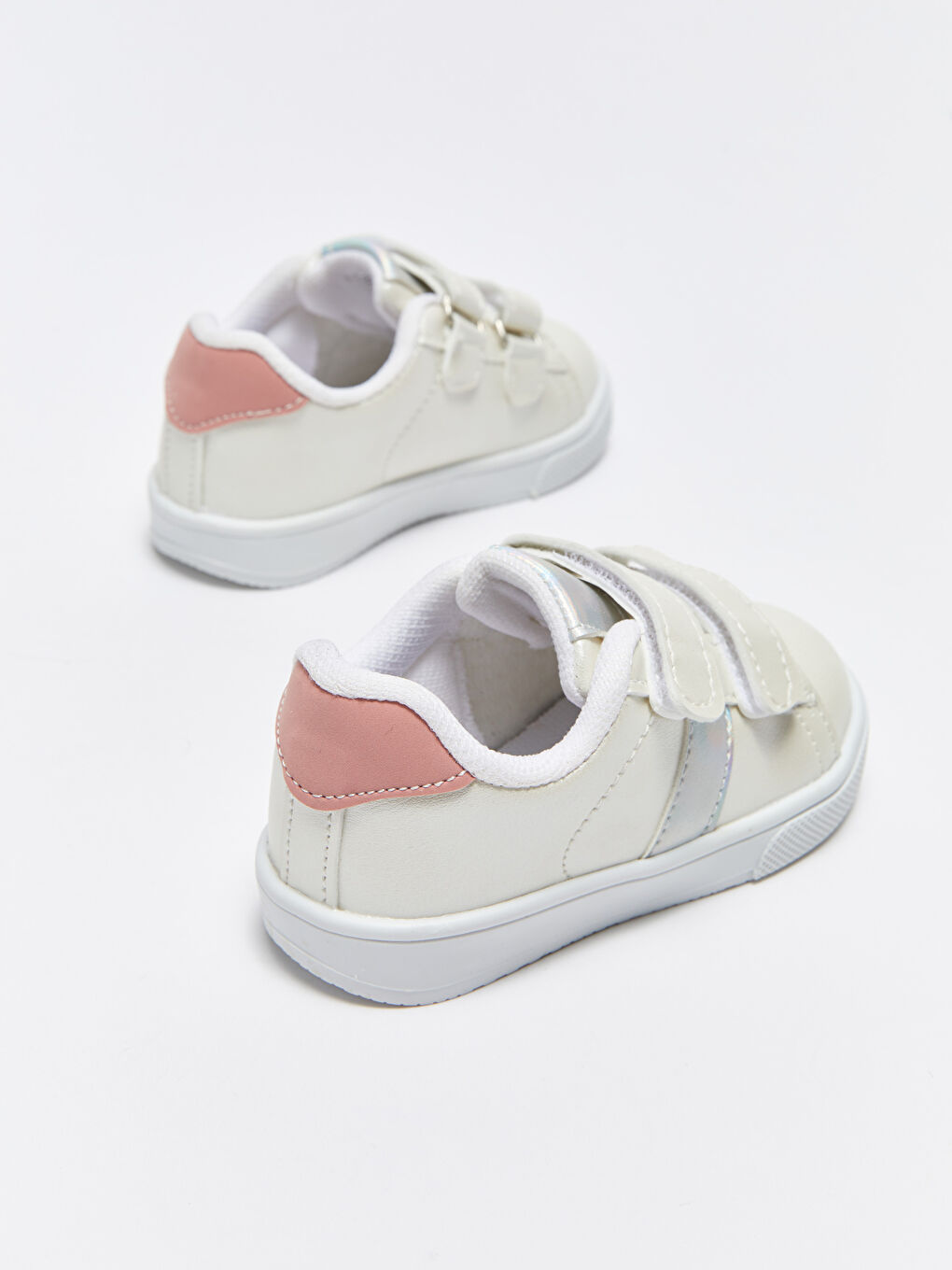 Beyaz Çift Cırtlı Kız Bebek İlk Adım Ayakkabısı-4