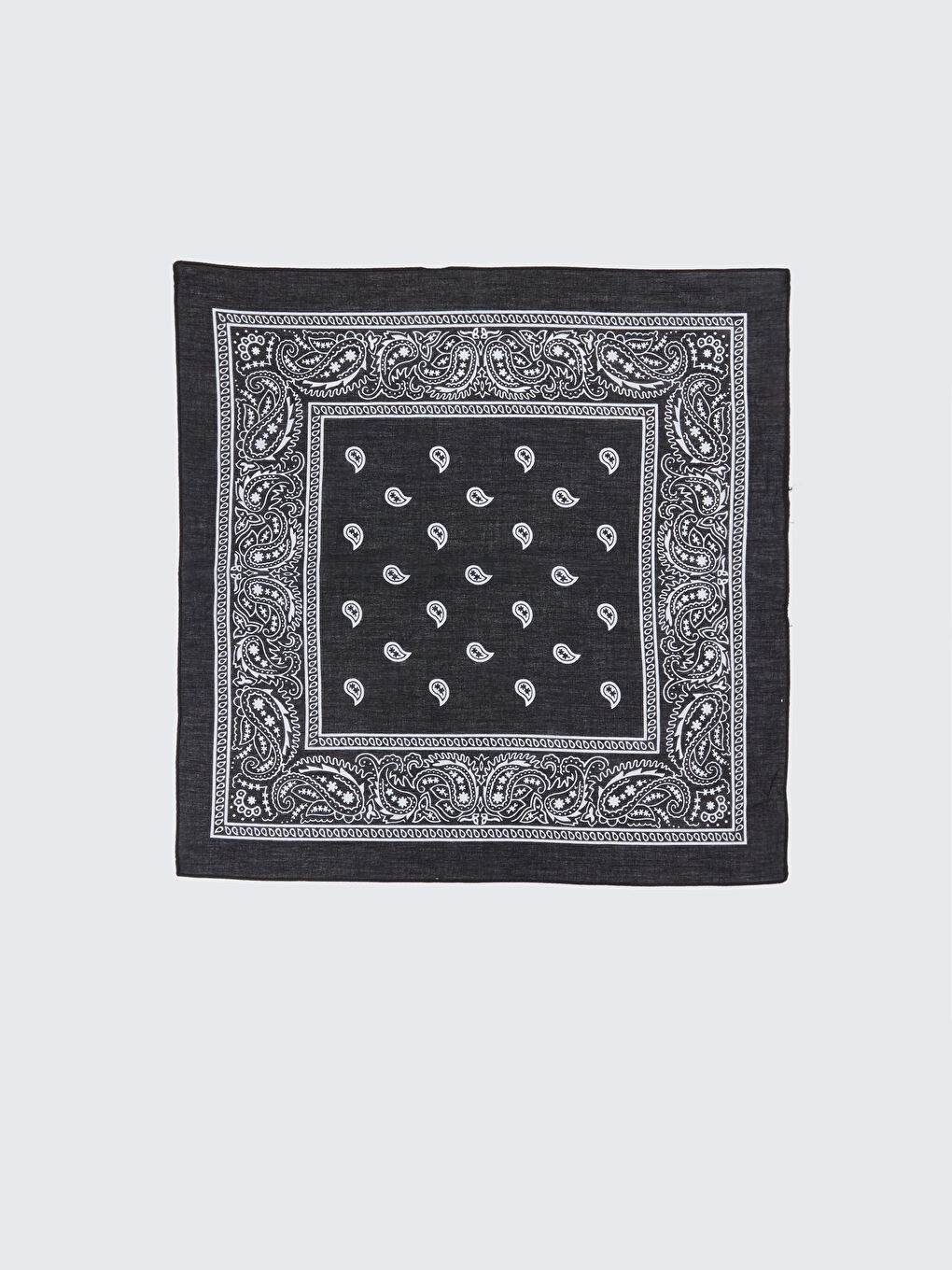 Siyah Desenli Kadın Bandana-6
