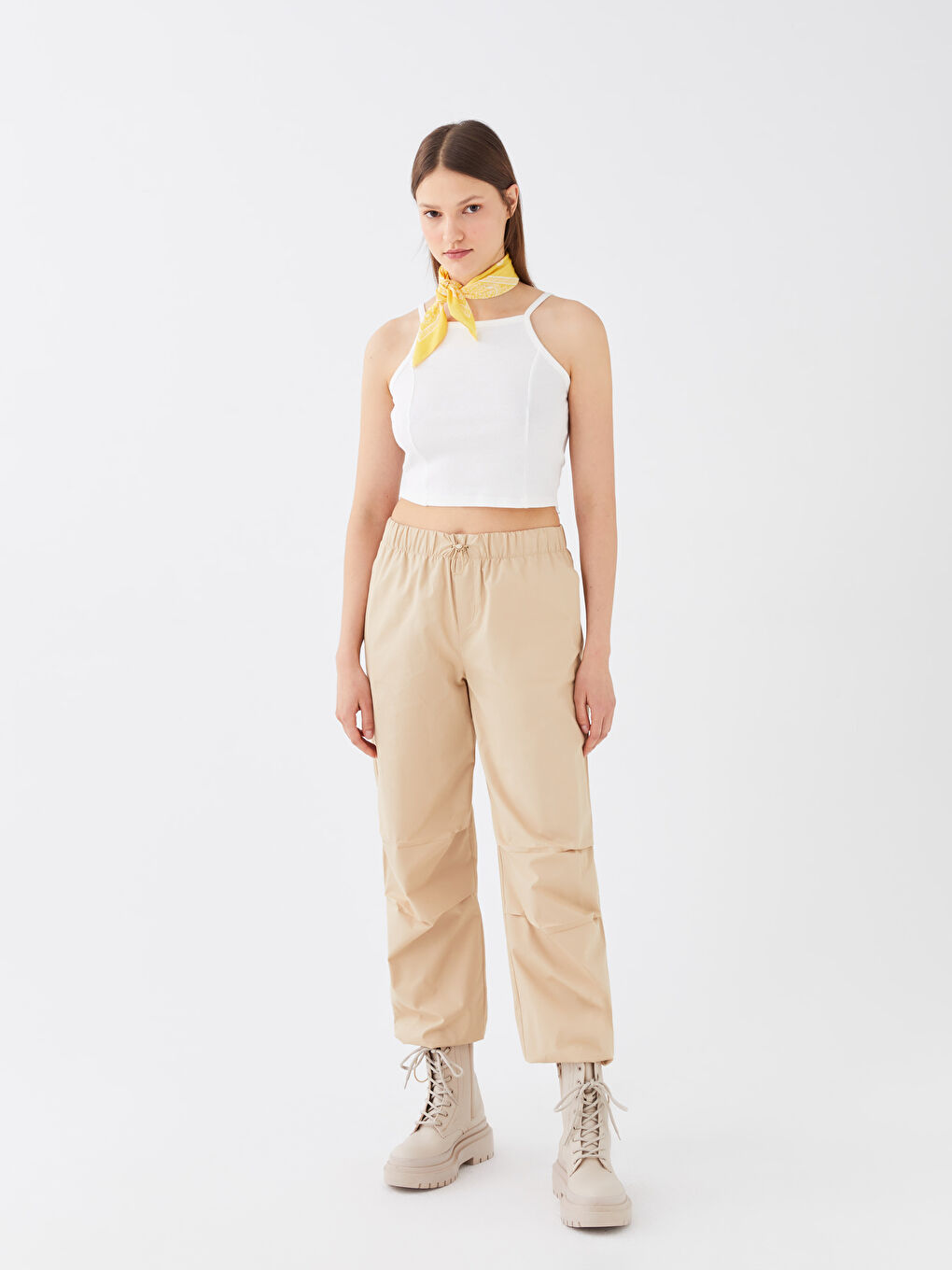 Sarı Desenli Kadın Bandana-2