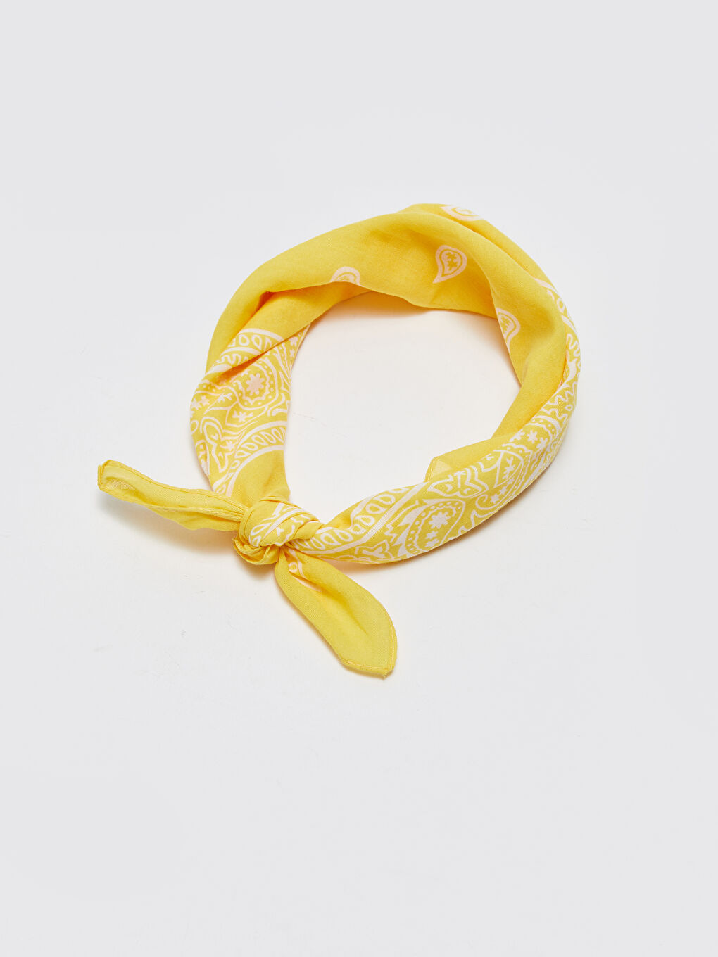 Sarı Desenli Kadın Bandana-3