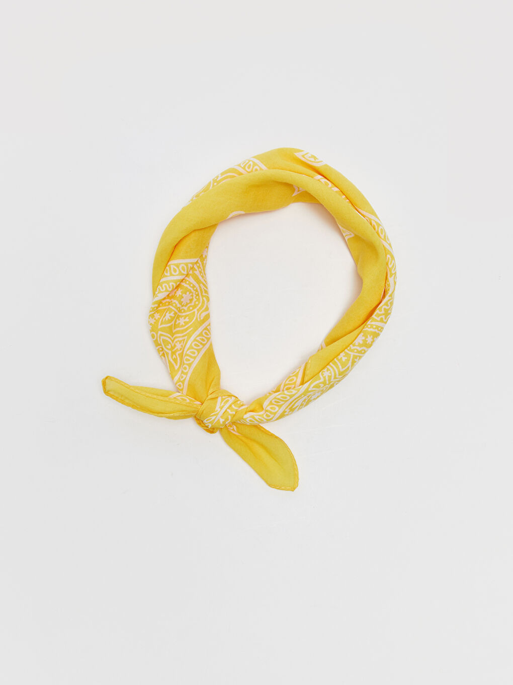 Sarı Desenli Kadın Bandana-4