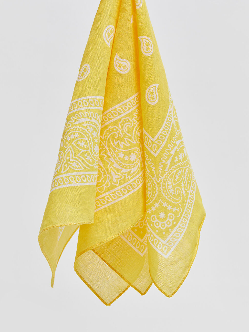 Sarı Desenli Kadın Bandana-5