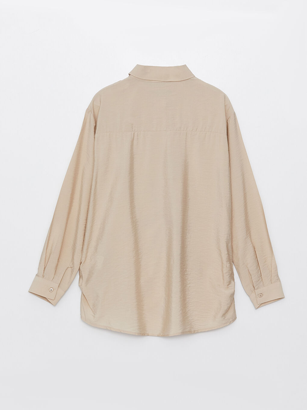 Блуза с яка, изчистена, с дълъг ръкав за жени-6