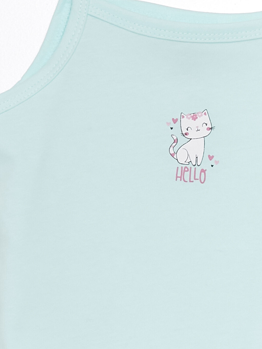 تيشيرت بحمالات بياقة مربعة للبنات الرضع-2