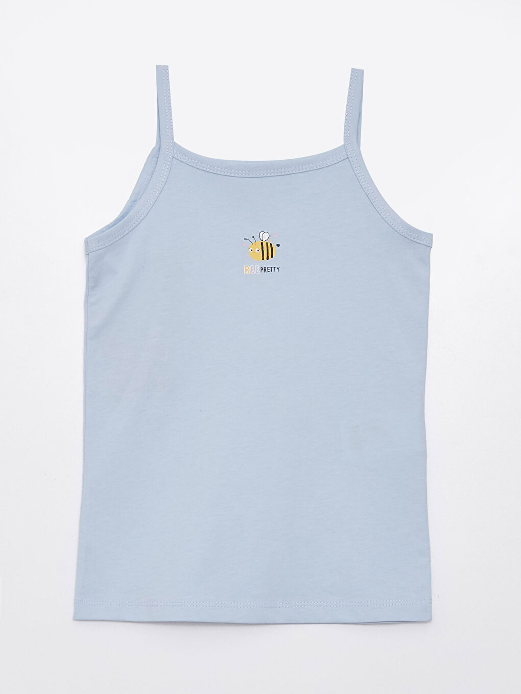 تيشيرت بحمالات بياقة مربعة للبنات الرضع