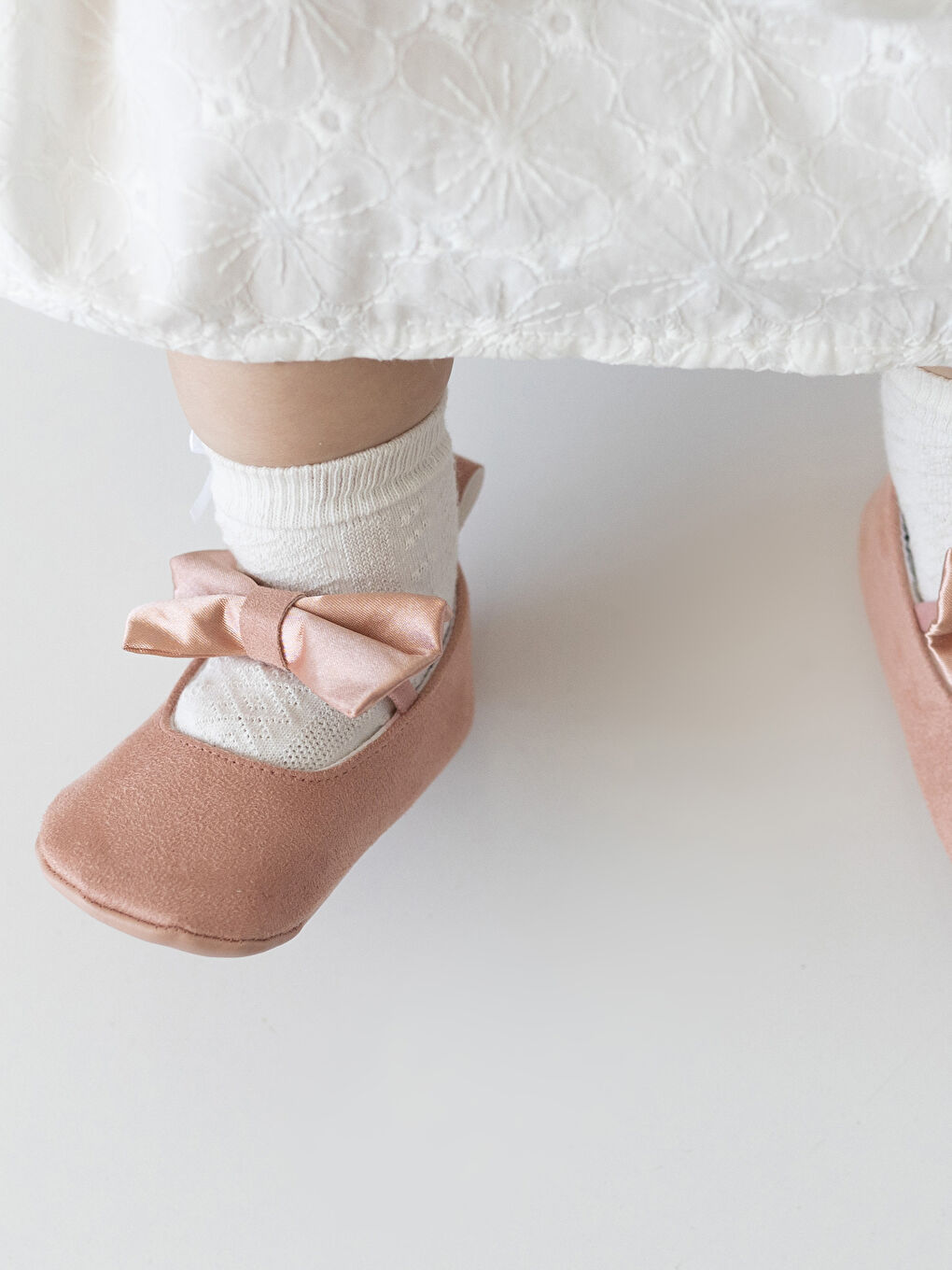 LCW STEPS Suede Look Bow Detailed Baby Girl Pre-Toddler Shoes -S3EQ17Z1-RZP