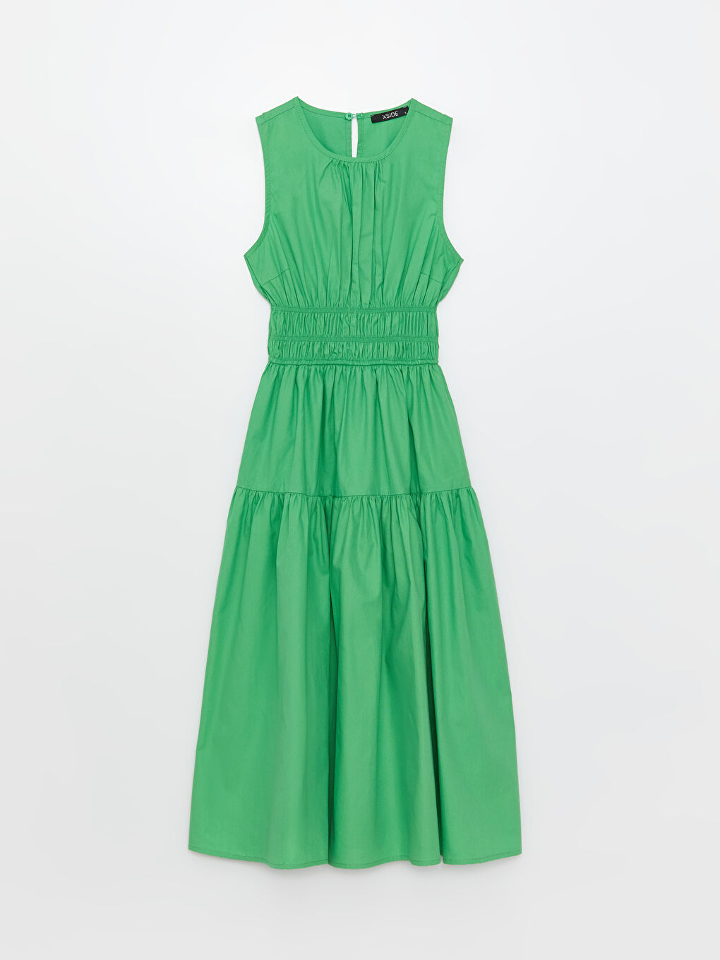 Rochie din Poplin cu Guler Rotund pentru Femei-5