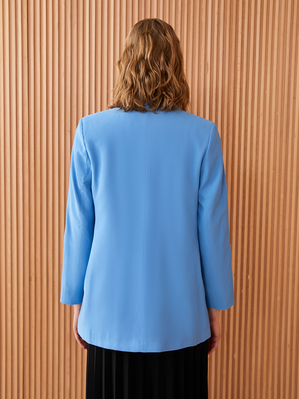 LCW Modest Plain Long Sleeve Women's Blazer Jacket -S3EQ27Z8-V0M