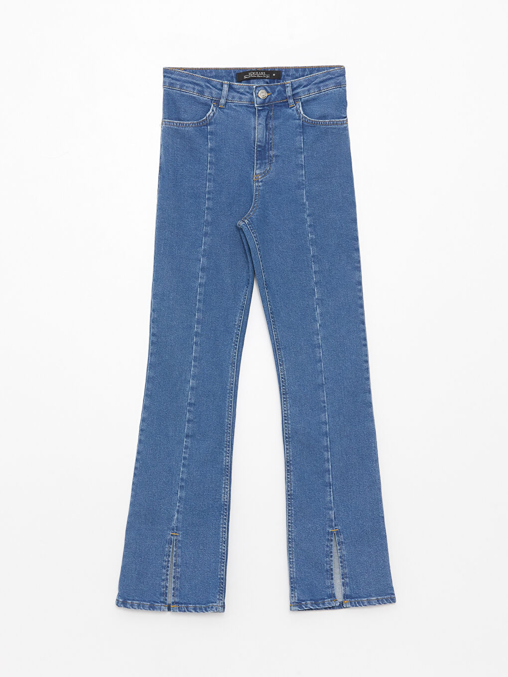 Slim Fit Slit Detailed Women Jeans-5