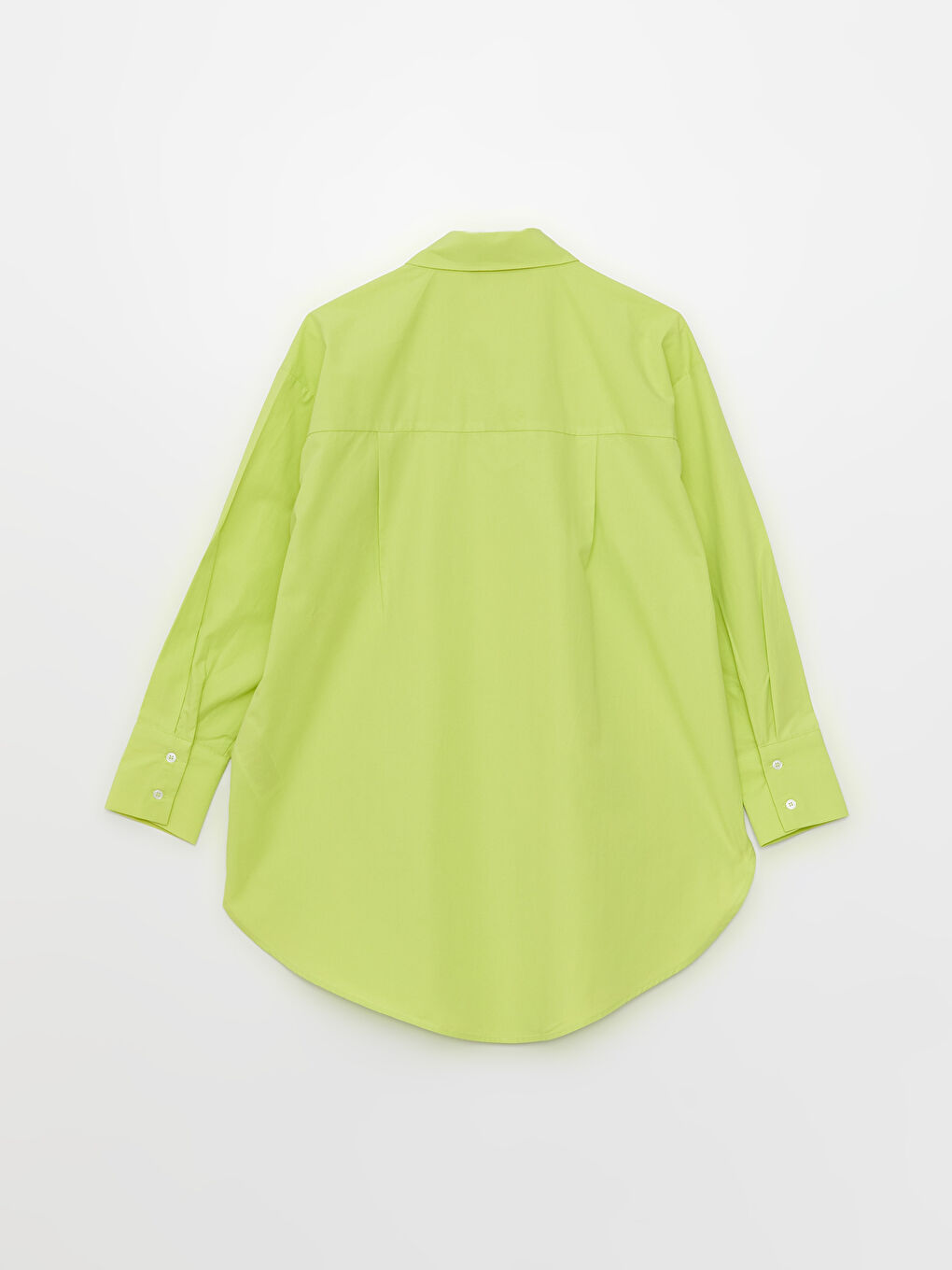Plain Long Sleeve Oversize Poplin Women's Shirt Tunic-6
