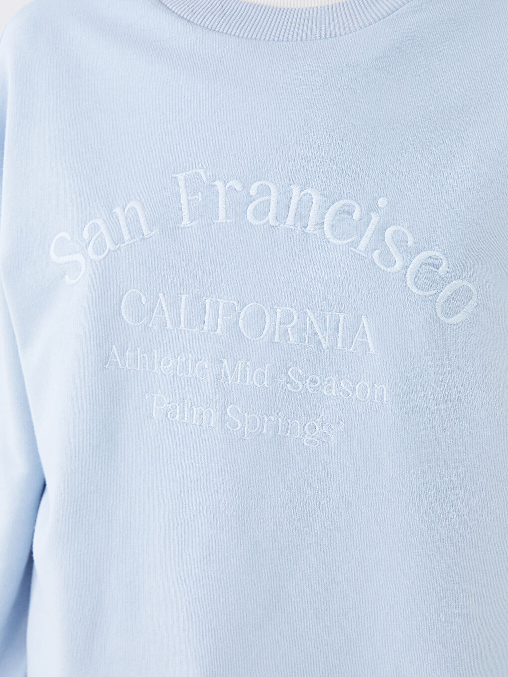 Crew Neck Printed Long Sleeve Women's Sweatshirt-3