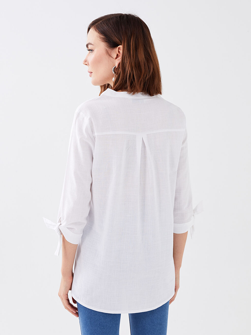 Women's Notch Neck Plain Shirt-4