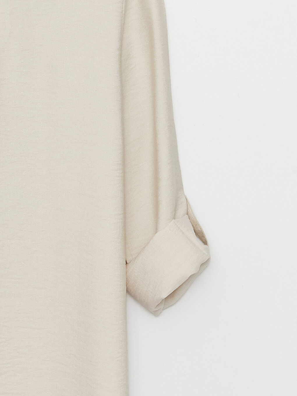 Gri Bisiklet Yaka Düz Uzun Kollu Kadın Bluz-7