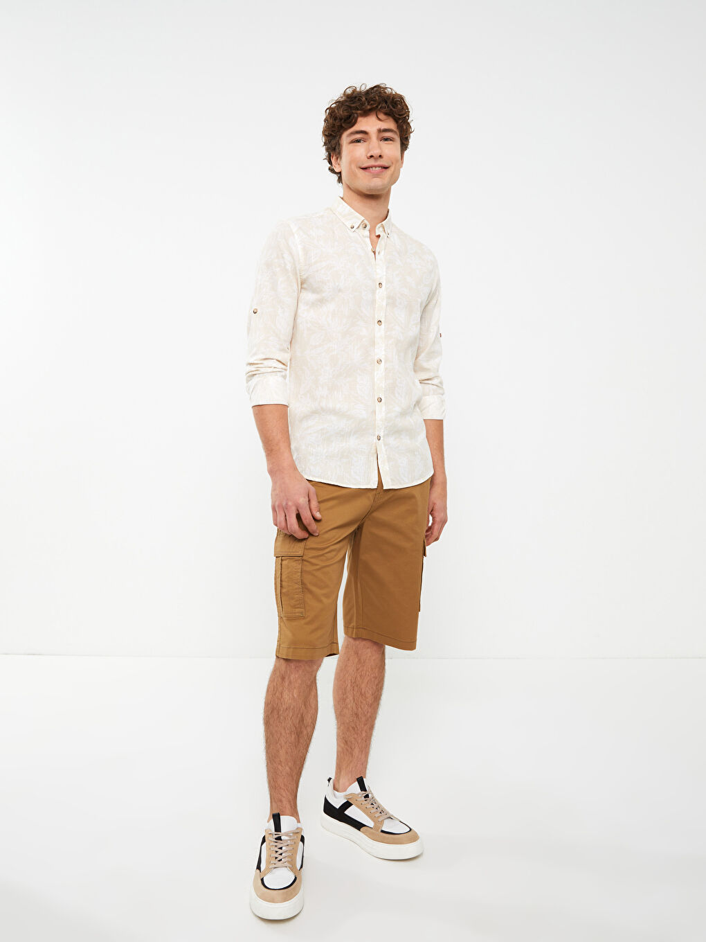 Рубашка мужская с длинным рукавом из поплина экстра узкого кроя-2