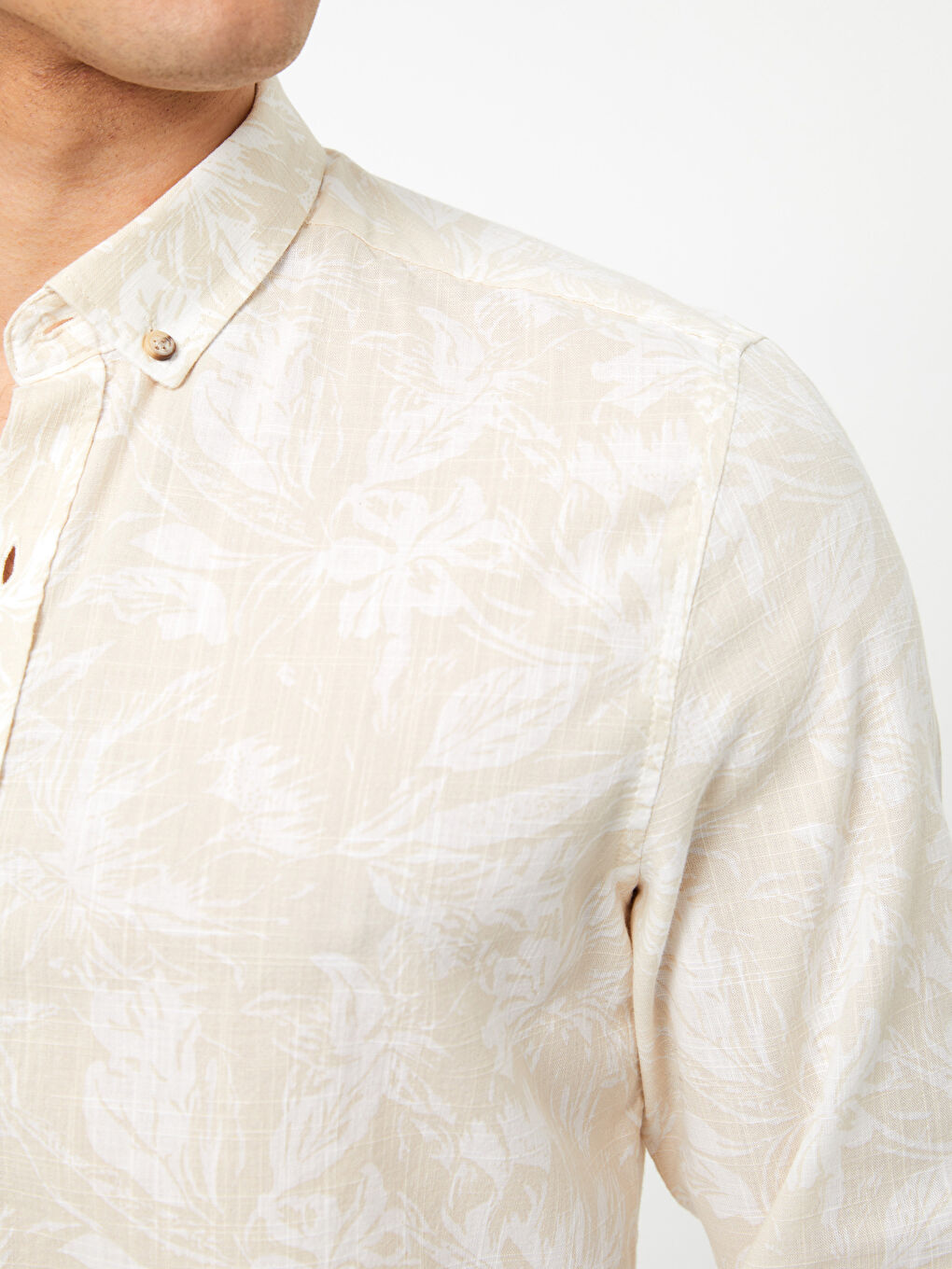 Рубашка мужская с длинным рукавом из поплина экстра узкого кроя-3