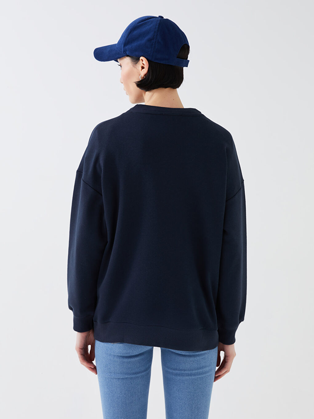 Žena TAMNO PLAVA Majica s kapuljačom/Dukserica-9