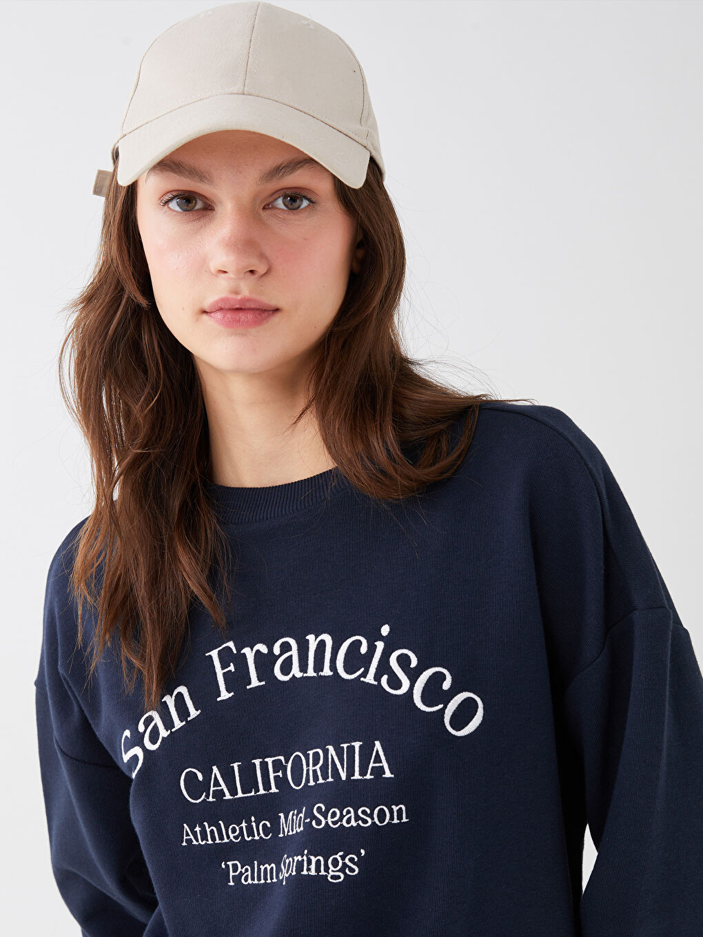 Žena TAMNO PLAVA Majica s kapuljačom/Dukserica-2