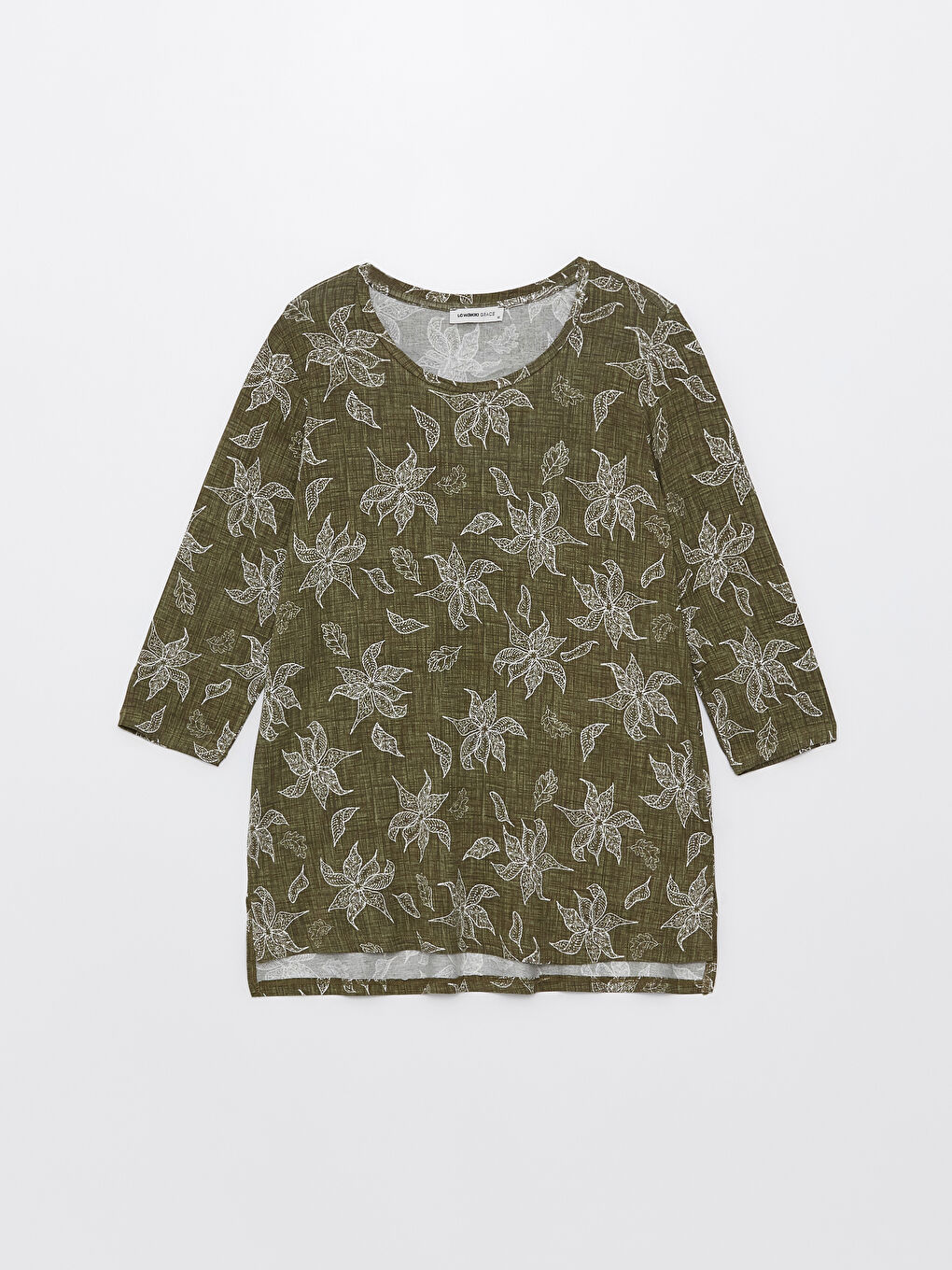 تي شيرت نسائي مطبوع برقبة دائرية-5