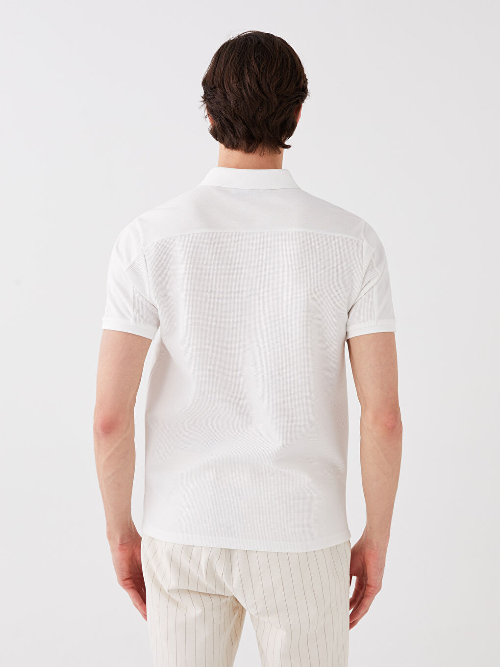 Tricou cu Guler Polo și Mânecă Scurtă pentru Bărbați-4