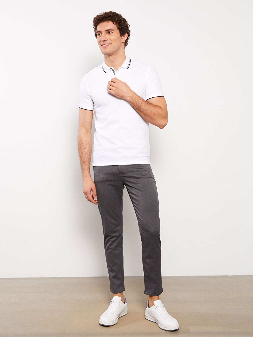 Polo Neck Short Sleeve Men's T-Shirt -S3ER47Z8-Q6K