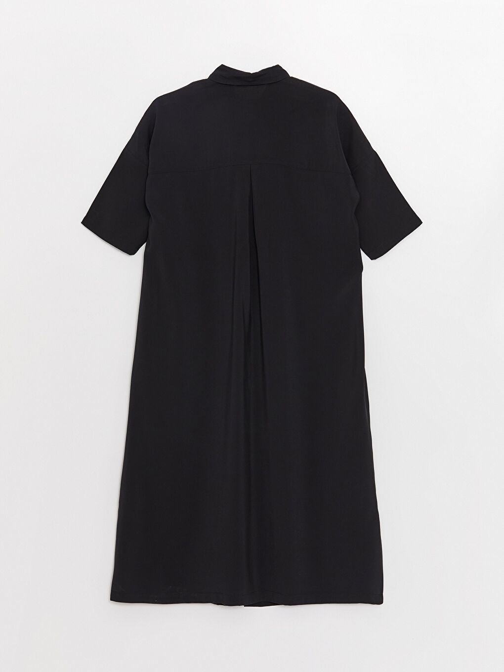Straight Short Sleeve Linen Look Women's Shirt Dress -S3ER65Z8-CVL