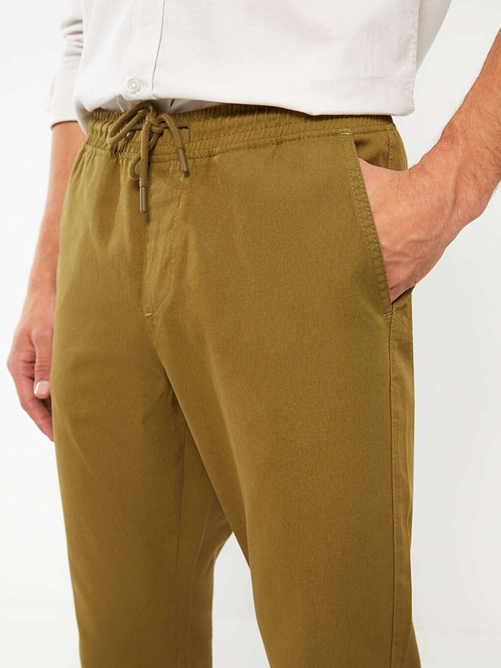 LCW ECO Haki Slim Fit Erkek Jogger Pantolon - 4