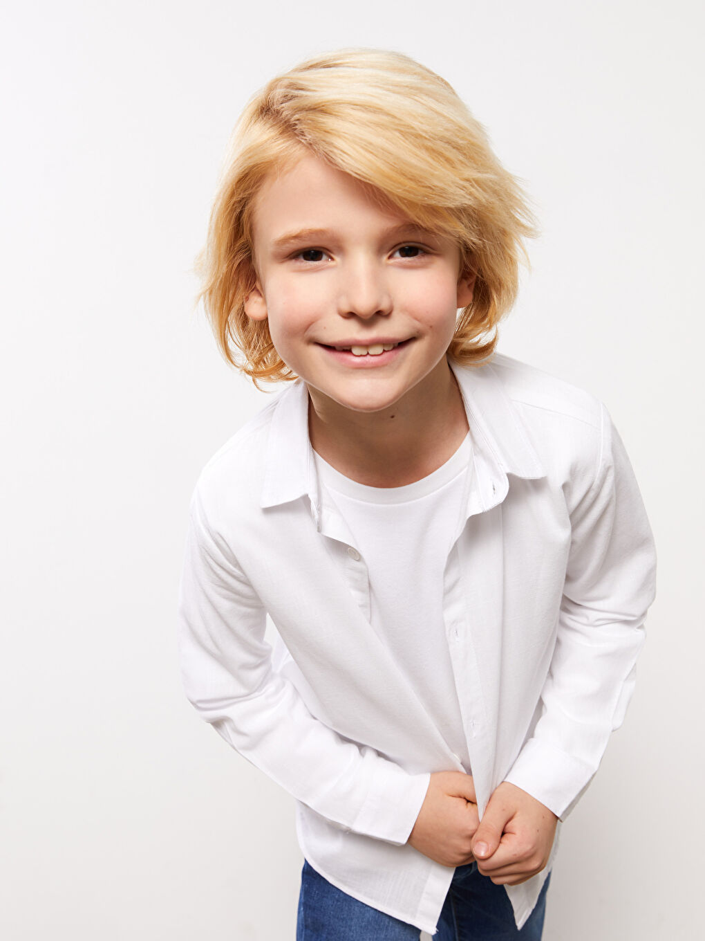 قميص بسيط كم طويل للأولاد-2