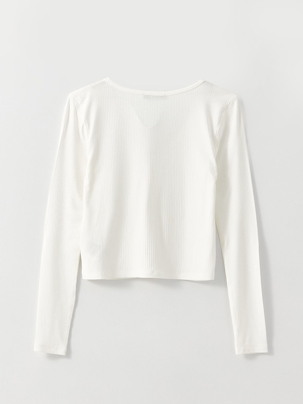 Cardigan Court Pour Femmes À Manches Longues Droites Et Col En V-6