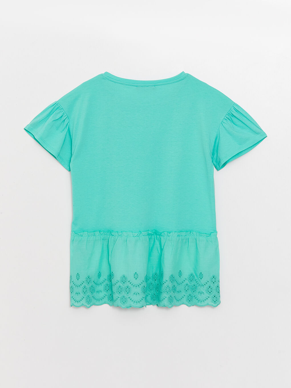 Crew Neck Straight Short Sleeve Maternity Blouse -S3ER98Z8-G9A