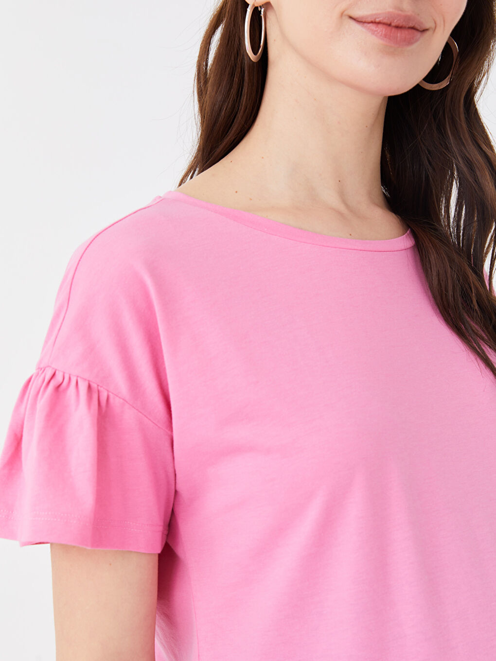 Crew Neck Straight Short Sleeve Maternity Blouse -S3ER98Z8-V3E