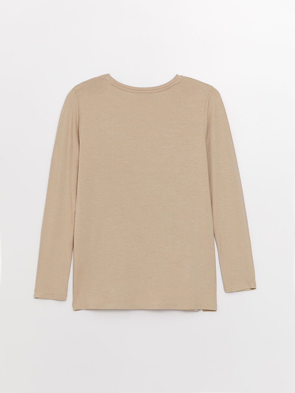 Bej Bisiklet Yaka Çiçekli Uzun Kollu Kadın Bluz-6