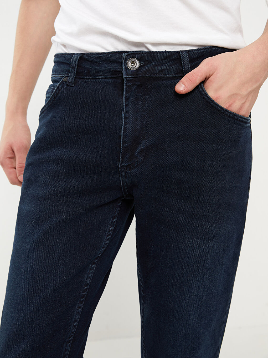 ерлерге арналған тар пішім джинс шалбар-1