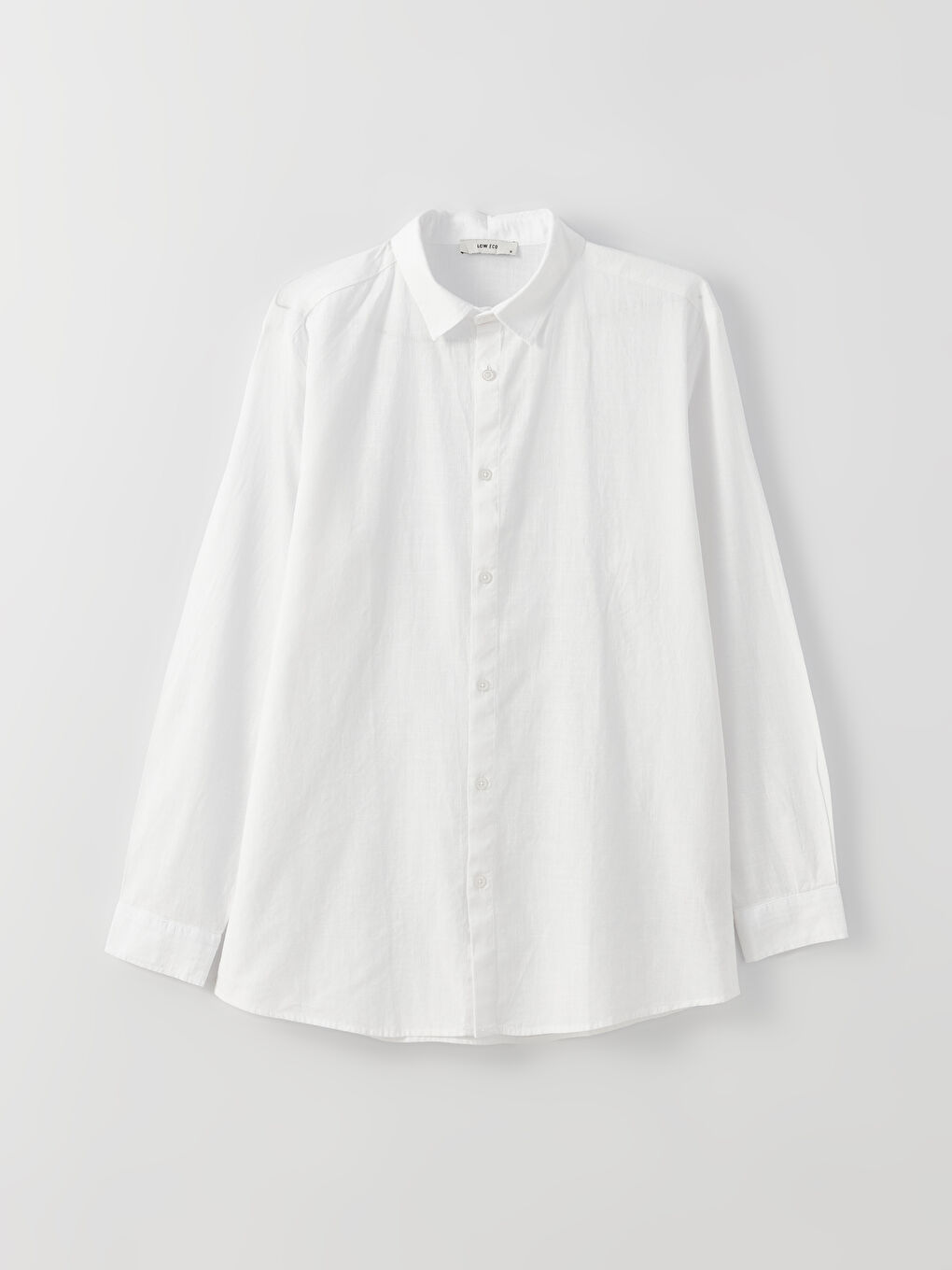 Beyaz Regular Fit Uzun Kollu Erkek Gömlek-5