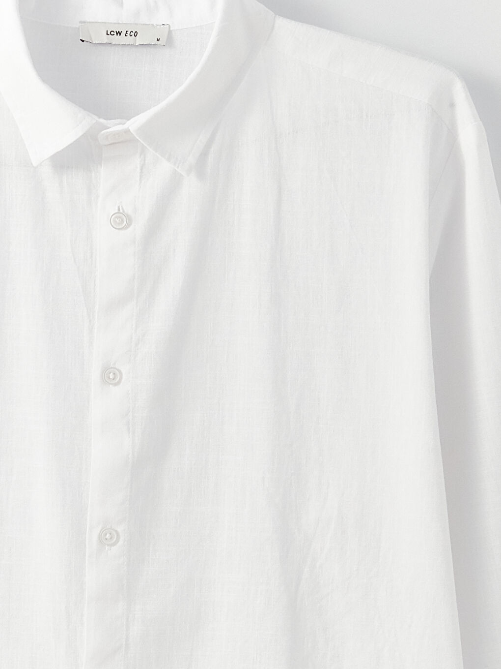 Beyaz Regular Fit Uzun Kollu Erkek Gömlek-6