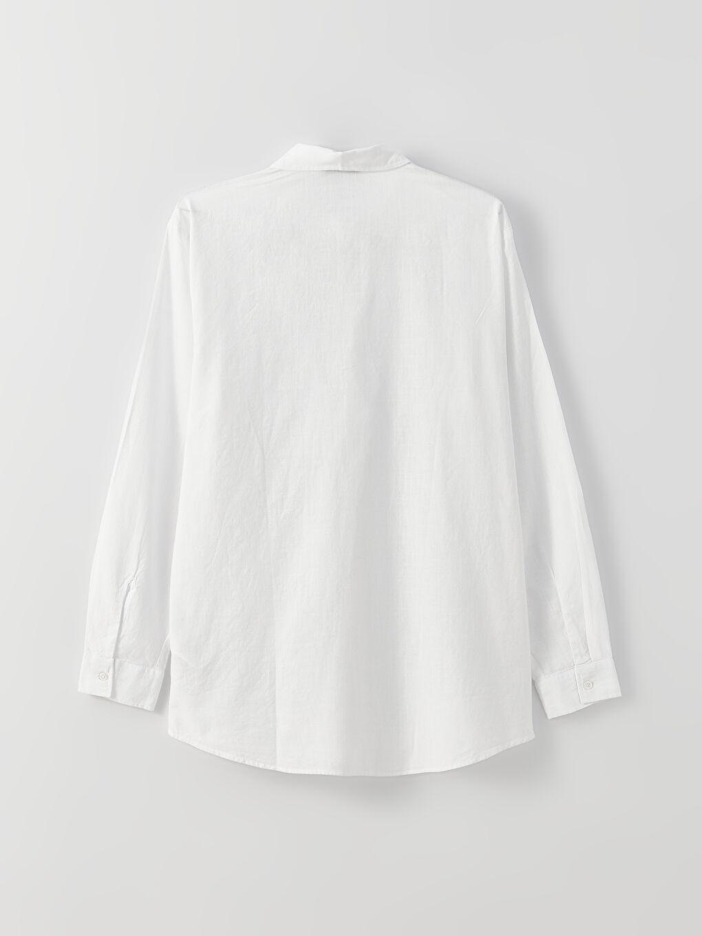 Beyaz Regular Fit Uzun Kollu Erkek Gömlek-7