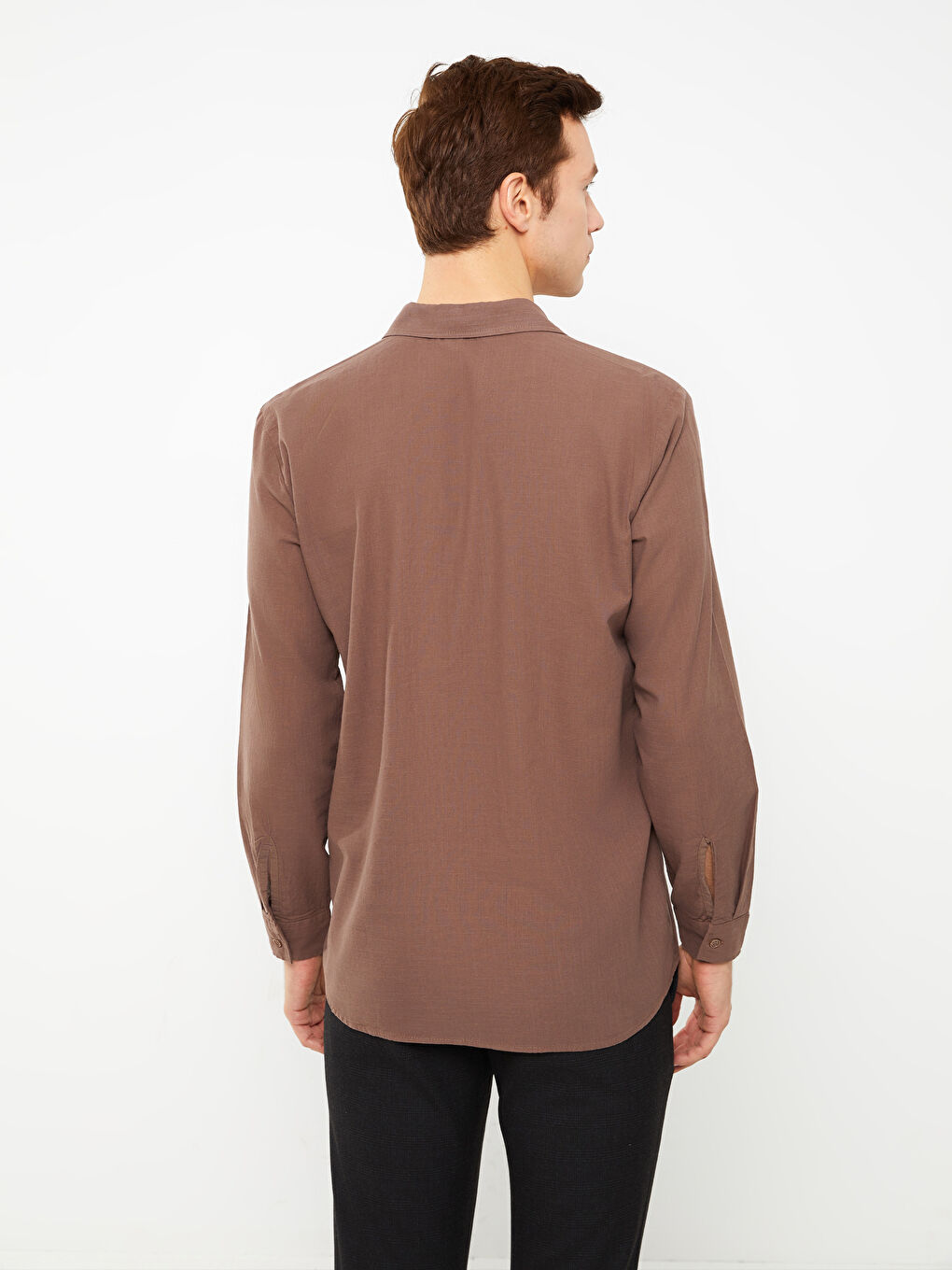 LCW ECO Regular Fit Long Sleeve Men's Shirt -S3ET02Z8-SWU