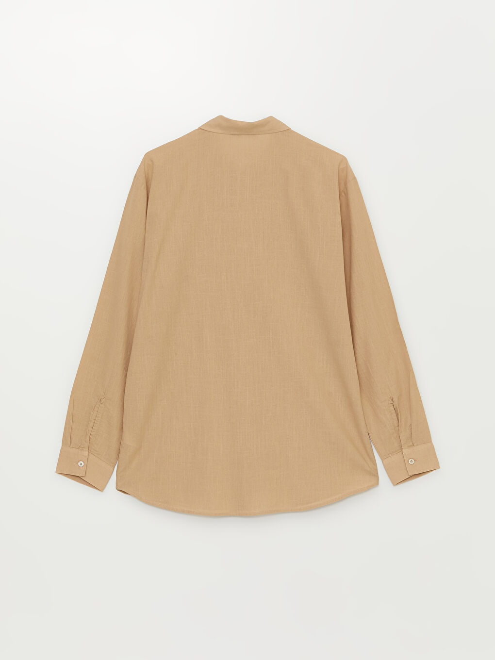 Bej Regular Fit Uzun Kollu Erkek Gömlek-5