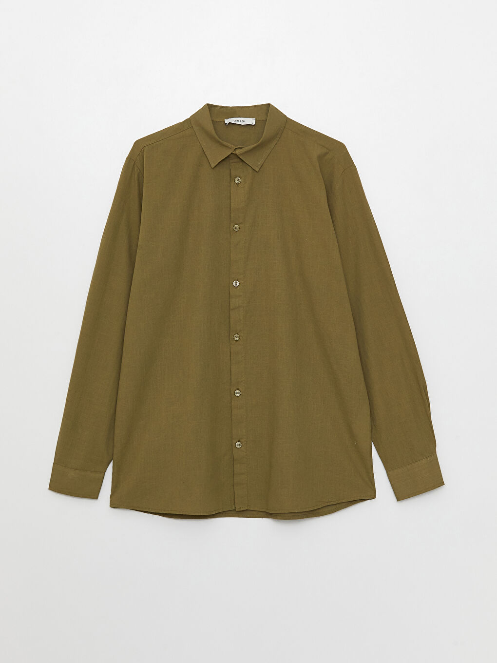 Haki Regular Fit Uzun Kollu Erkek Gömlek-5