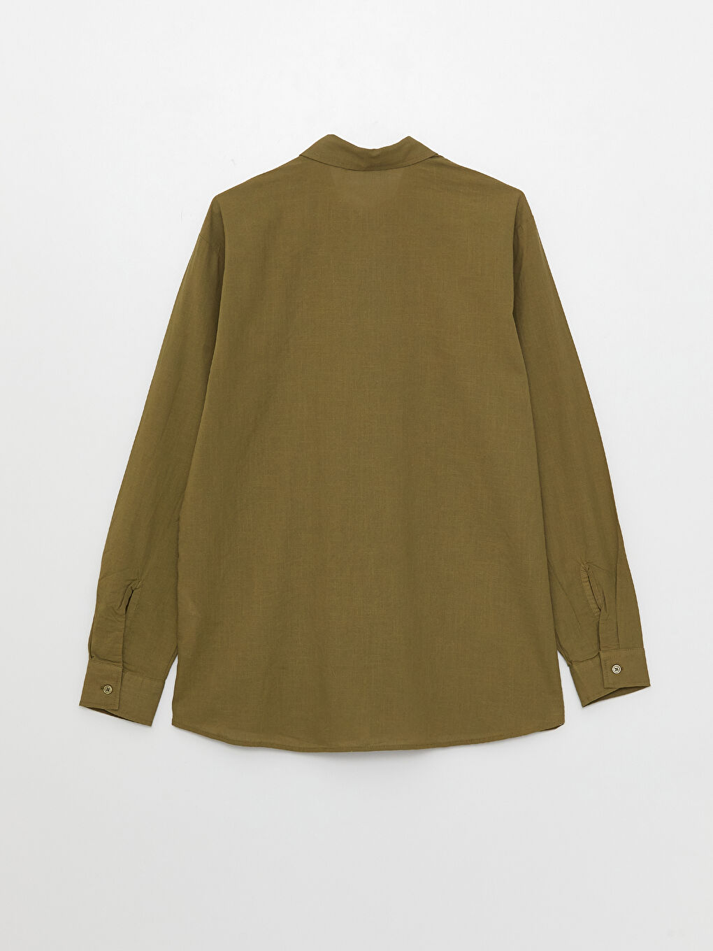 Haki Regular Fit Uzun Kollu Erkek Gömlek-6