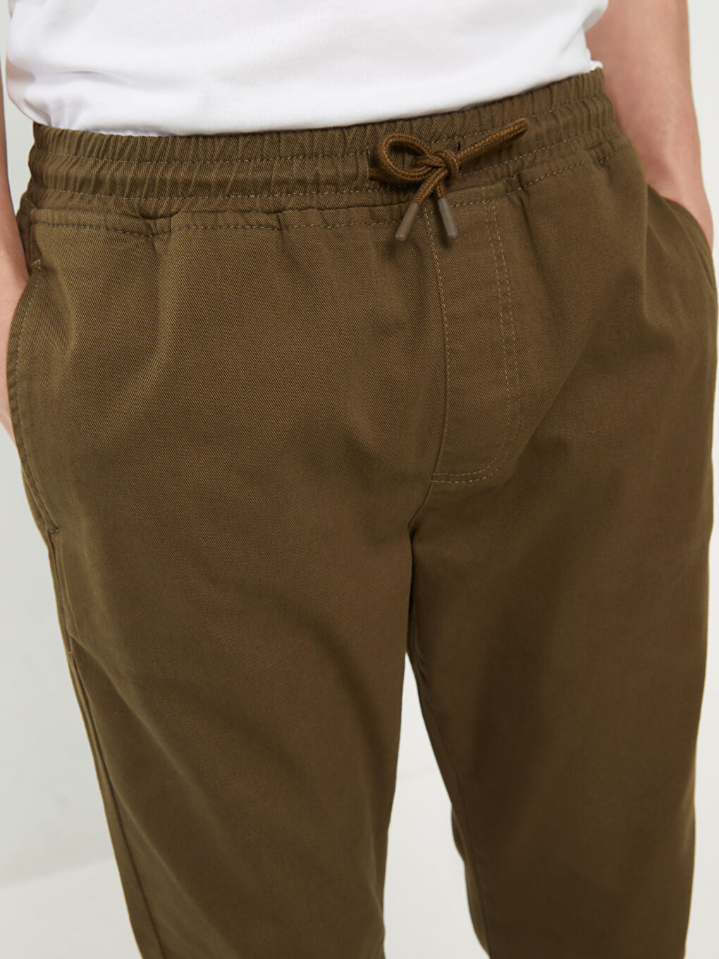 Haki Slim Fit Erkek Jogger Pantolon-1