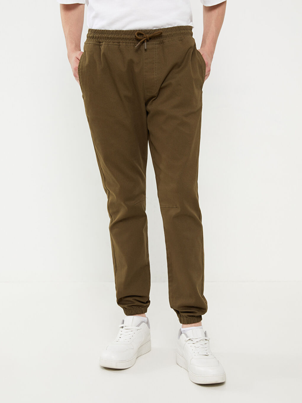 Haki Slim Fit Erkek Jogger Pantolon-2