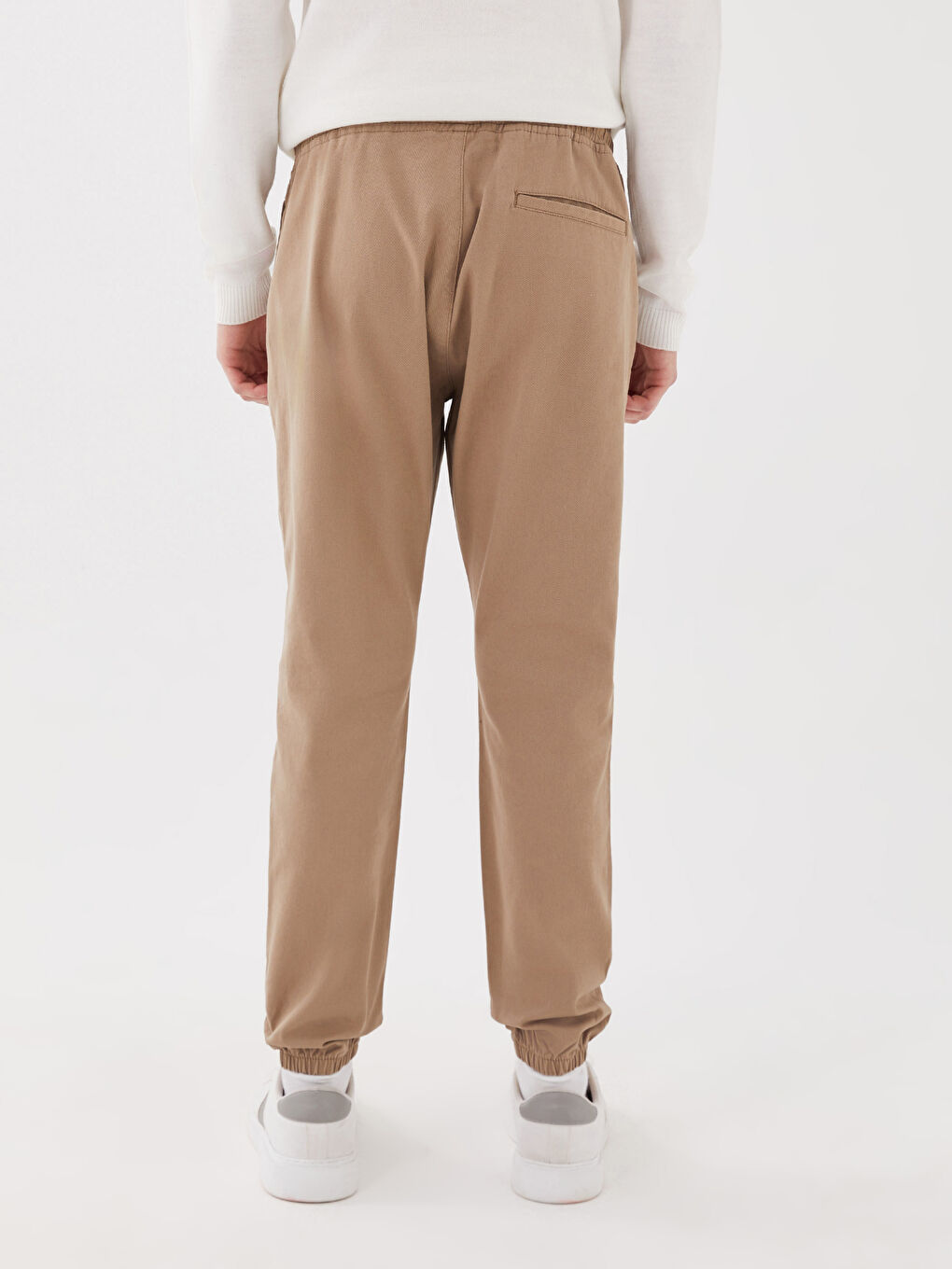 Bej Slim Fit Erkek Jogger Pantolon-4