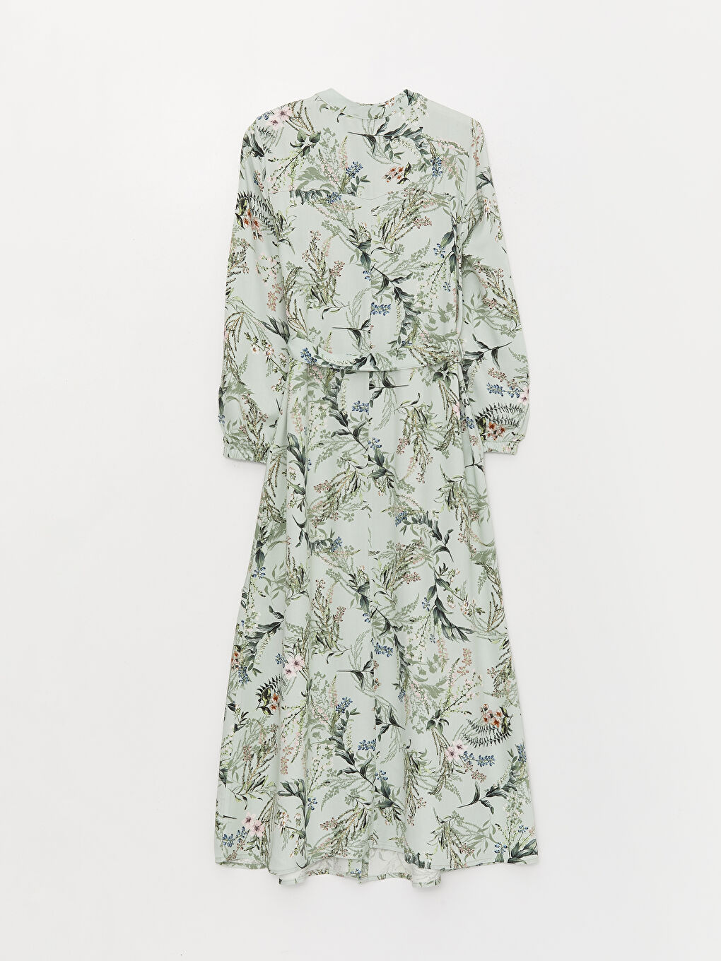 Rochie cu Guler Rotund, Cu Model, Mânecă Lungă, pentru Femei-6