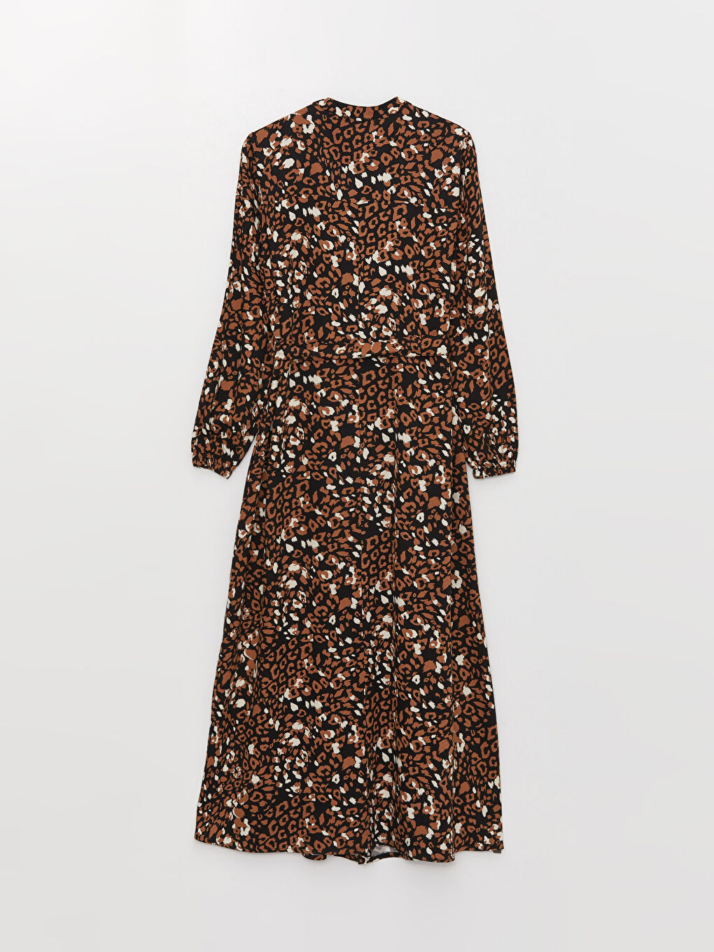 Crew Neck Patterned Long Sleeve Women's Dress -S3ET10Z8-LQY