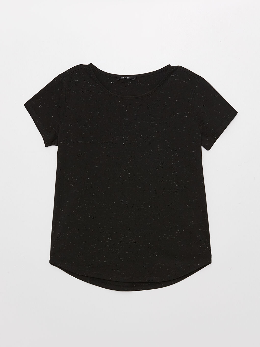 Tricou Femei Guler Rotund Drept Mânecă Scurtă-5