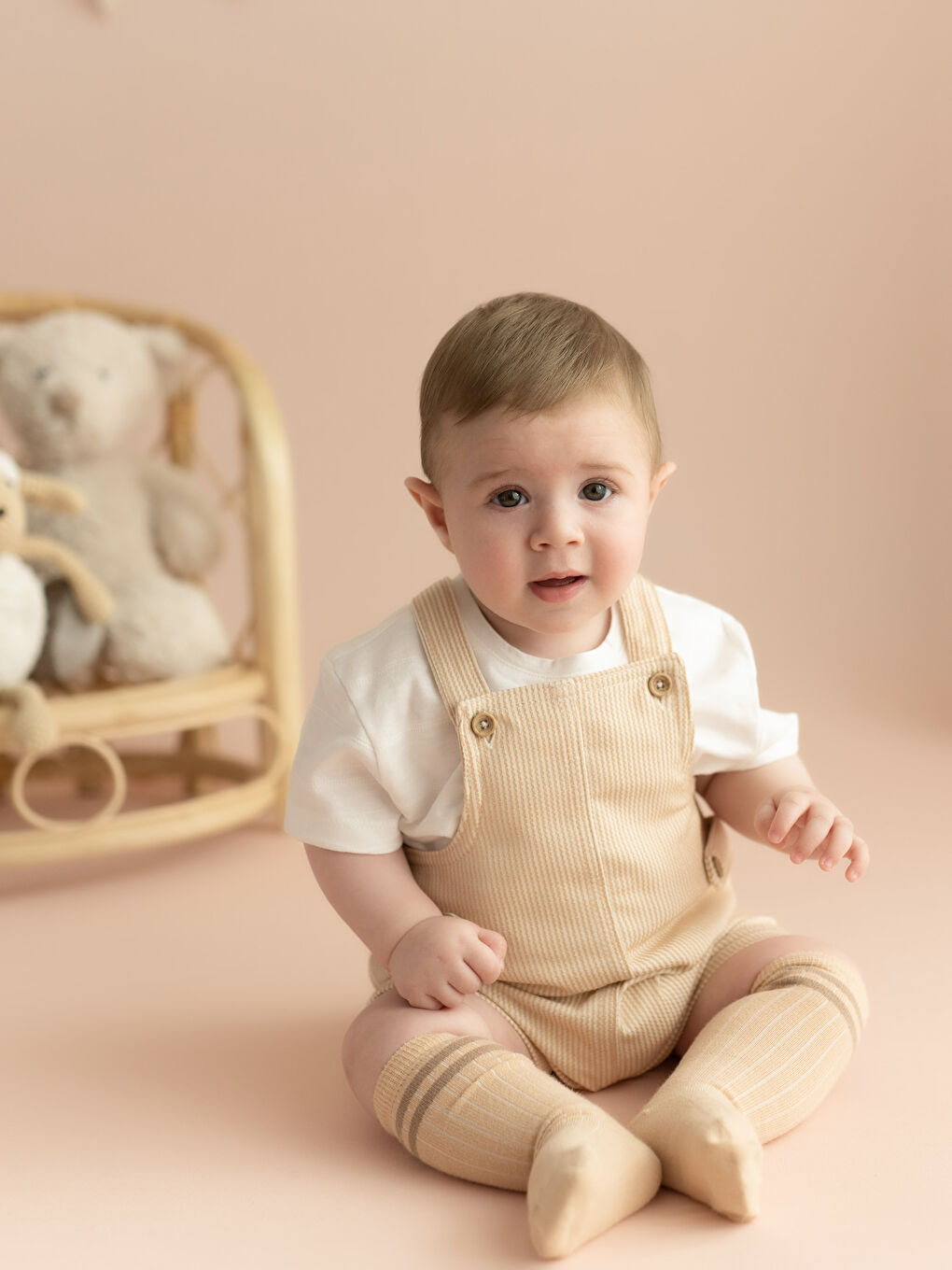 تيشيرت بياقة دائرية وكم قصير للأولاد الرضع مع سالوبيت - طقم من قطعتين-3