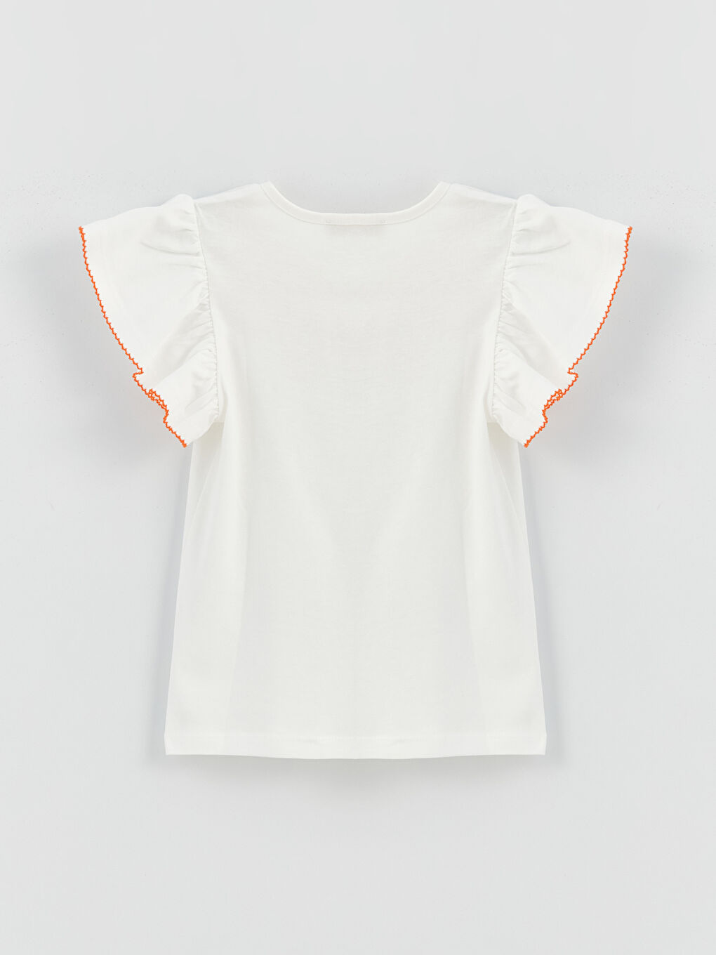 Crew Neck Printed Short Sleeve Girls' T-Shirt-1